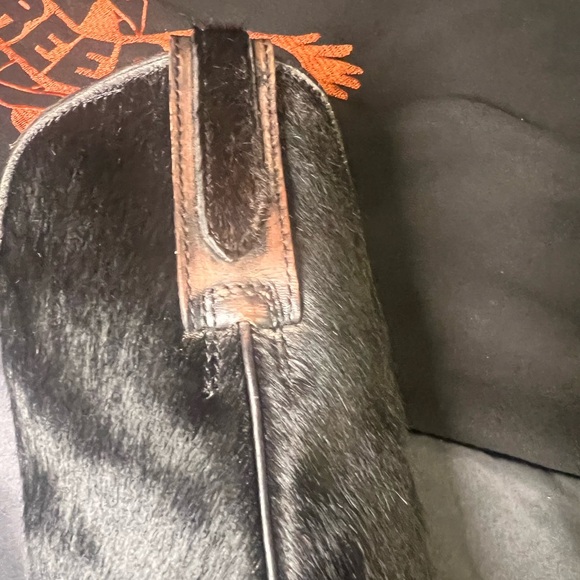 Freebird Black Haircalf Boots with Brown Accents - Picture 3 of 10